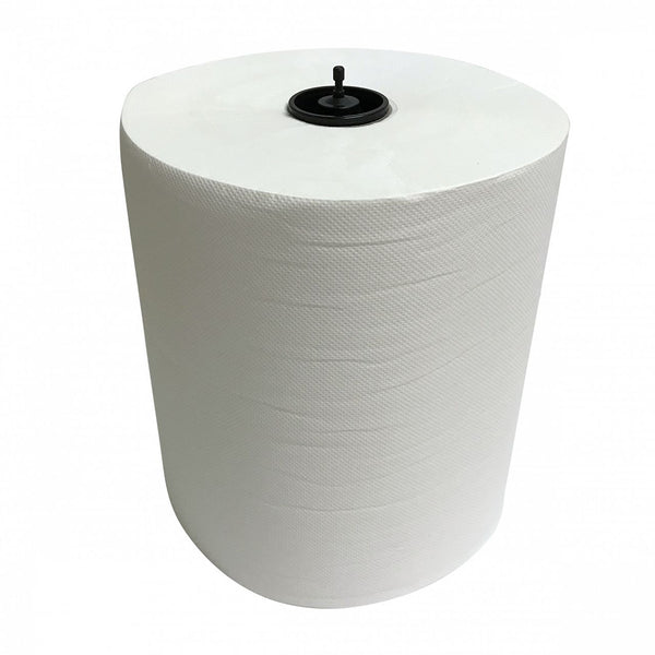 EUROMATIC Handdoekrol dop plus ECO 2-laags 150m wit