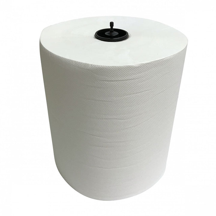 EUROMATIC Handdoekrol dop plus ECO 2-laags 150m wit