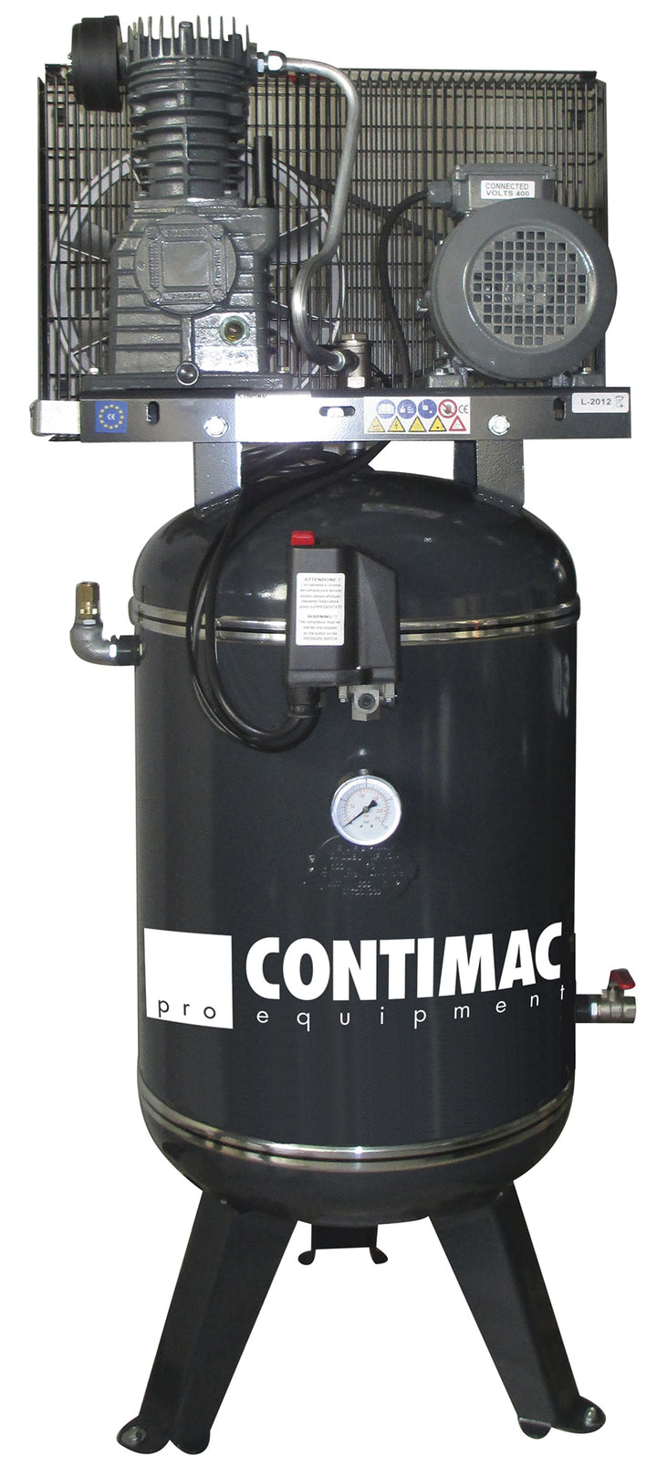 CONTIMAC Verticale 505 D, 100 liter ketel ruimtebesparende compressor 400v