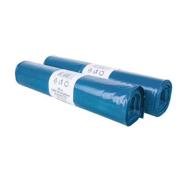 LDPE Afvalzak 70x110 cm T70 Blauw 200 Zakken (10x20)