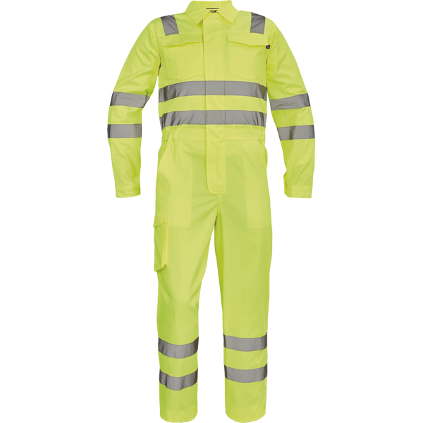 CERVA Paterna HI-VIS lichtgewicht overall geel met reflectie strepen