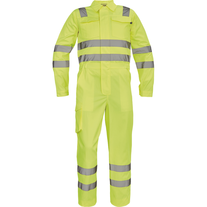 CERVA Paterna HI-VIS lichtgewicht overall geel met reflectie strepen
