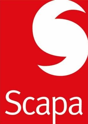 Scapa duct tape grijs basic PE gecoat textiel 48x50m badge