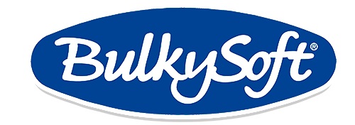 Bulkysoft servet 33 x 33cm 2-lgs wit 1/8 ECOLABEL 40x50st badge