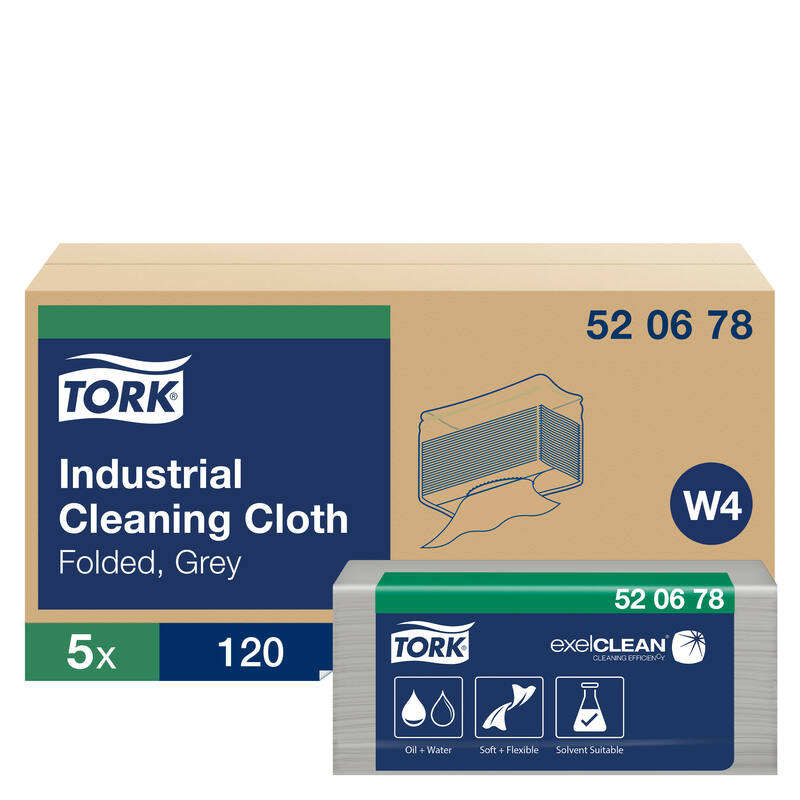 Tork 520678 Industrial gevouwen reinigingsdoek grijs 1-laags