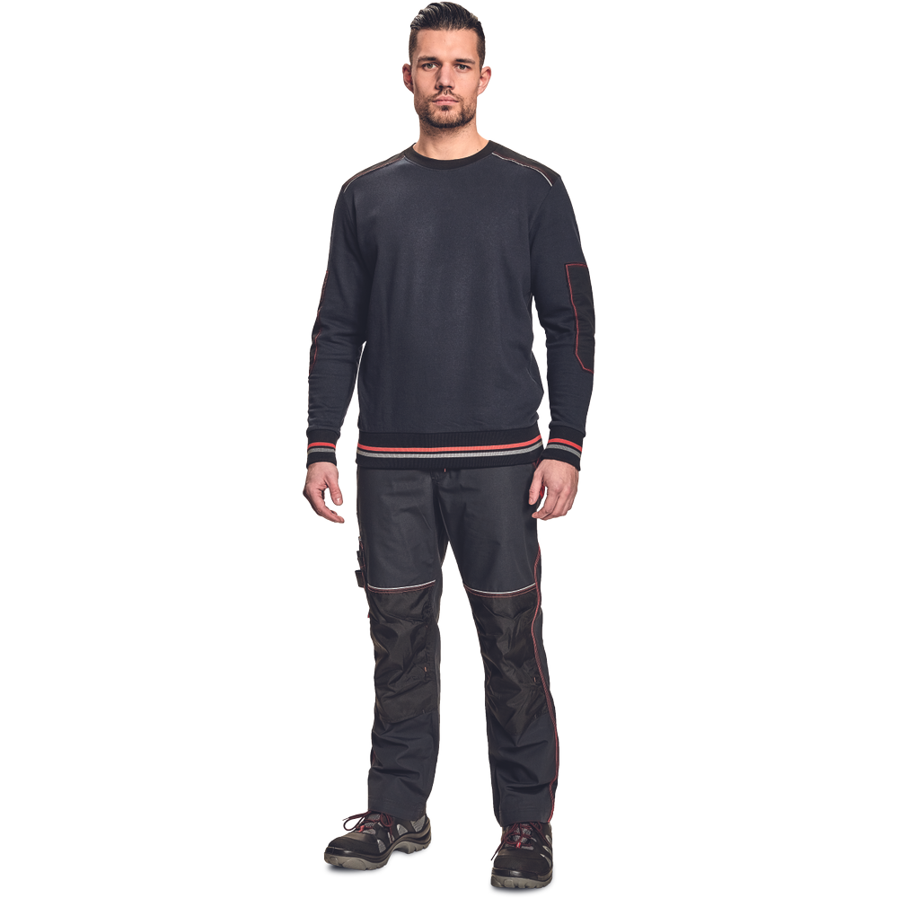 Cerva knoxfield sweatshirt antraciet/rood