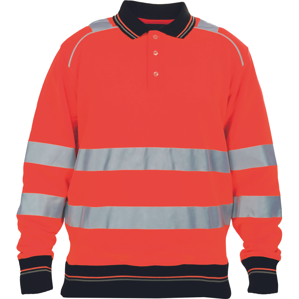 Cerva knoxfield Hi-Vis polo sweatshirt rood