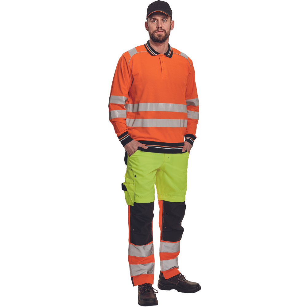 Cerva knoxfield Hi-Vis polo sweatshirt oranje