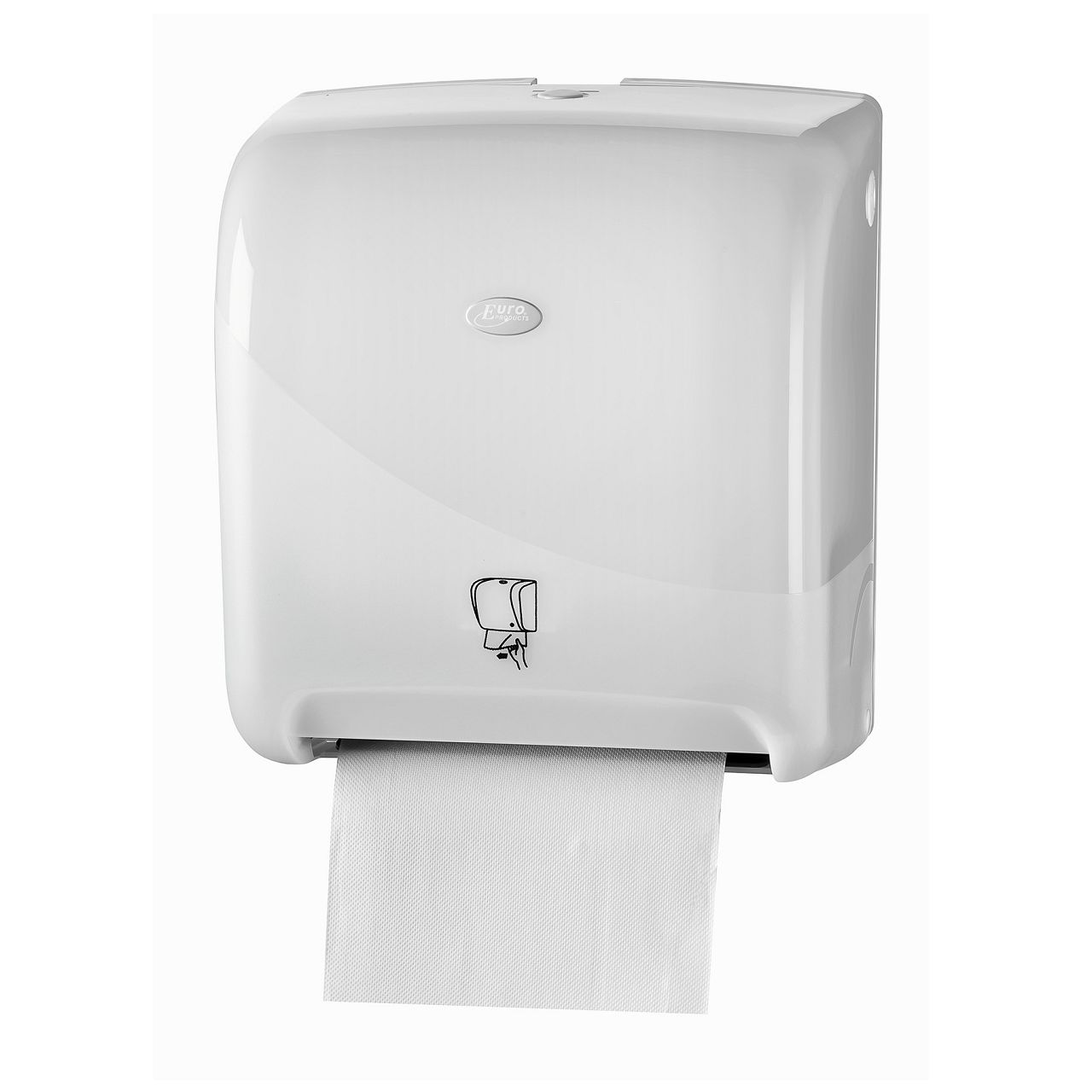 Pearl White Tear&Go handdoekautomaat voor handdoekpapier met dop