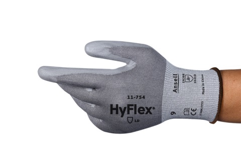 Ansell HyFlex 11-754 snijbestendige handschoenen gecoat grijs
