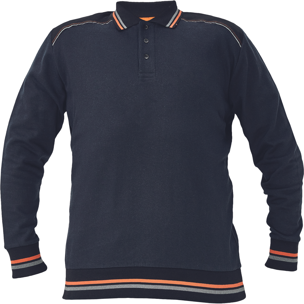 Cerva knoxfield polo sweatshirt antraciet/oranje