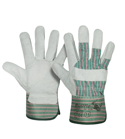 Bull-Flex 10129 Gevoerde rundsplitlederen handschoen, 7cm kap