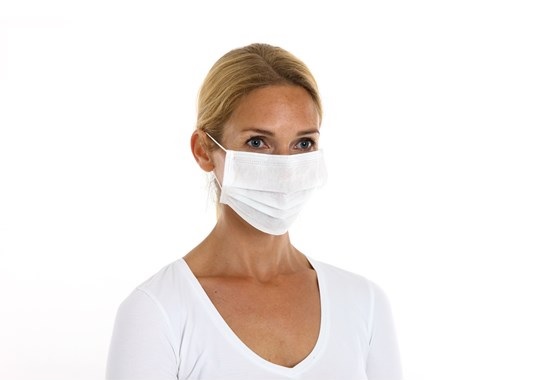 CMTMondmasker PP Non Woven, 3 Laags Wit