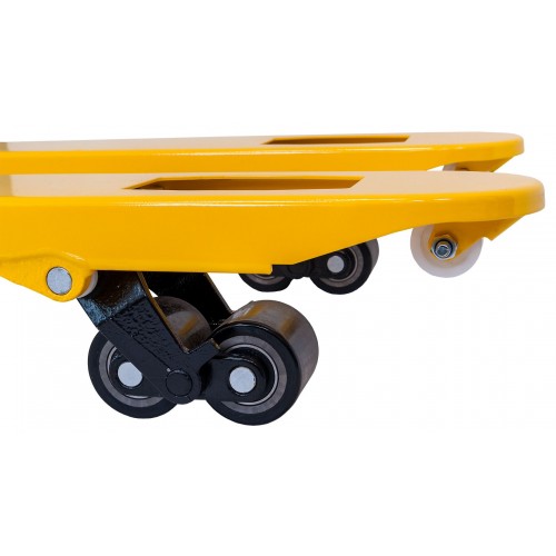 Palletwagen geel hefvermogen 2500kg met 1150x540mm
