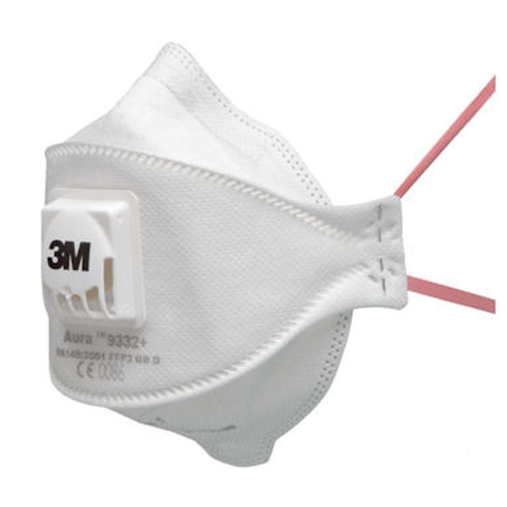 3M Aura 9332+ FFP3 stofmasker, met uitademventiel - doos 10 stuks