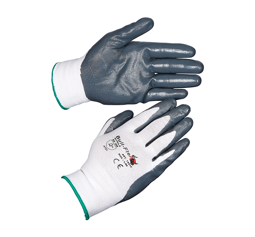 Bull-Flex 10314 polyester werkhandschoen met nitril coating