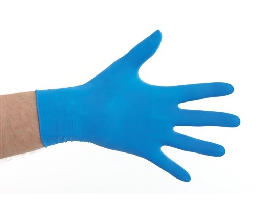 Latex gepoederd handschoen, blauw - 1000 stuks (diverse maten)