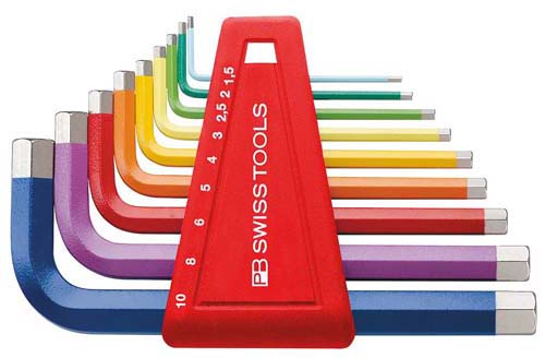 PB Stiftsleutelset BZK 1,5-10mm 9-delig Rainbow in kunststof houder