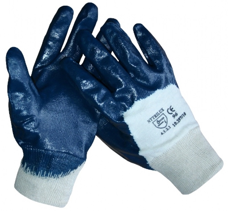 Bull-Flex Nitrilux handschoen NBR coating, interlock coating met tricot boord