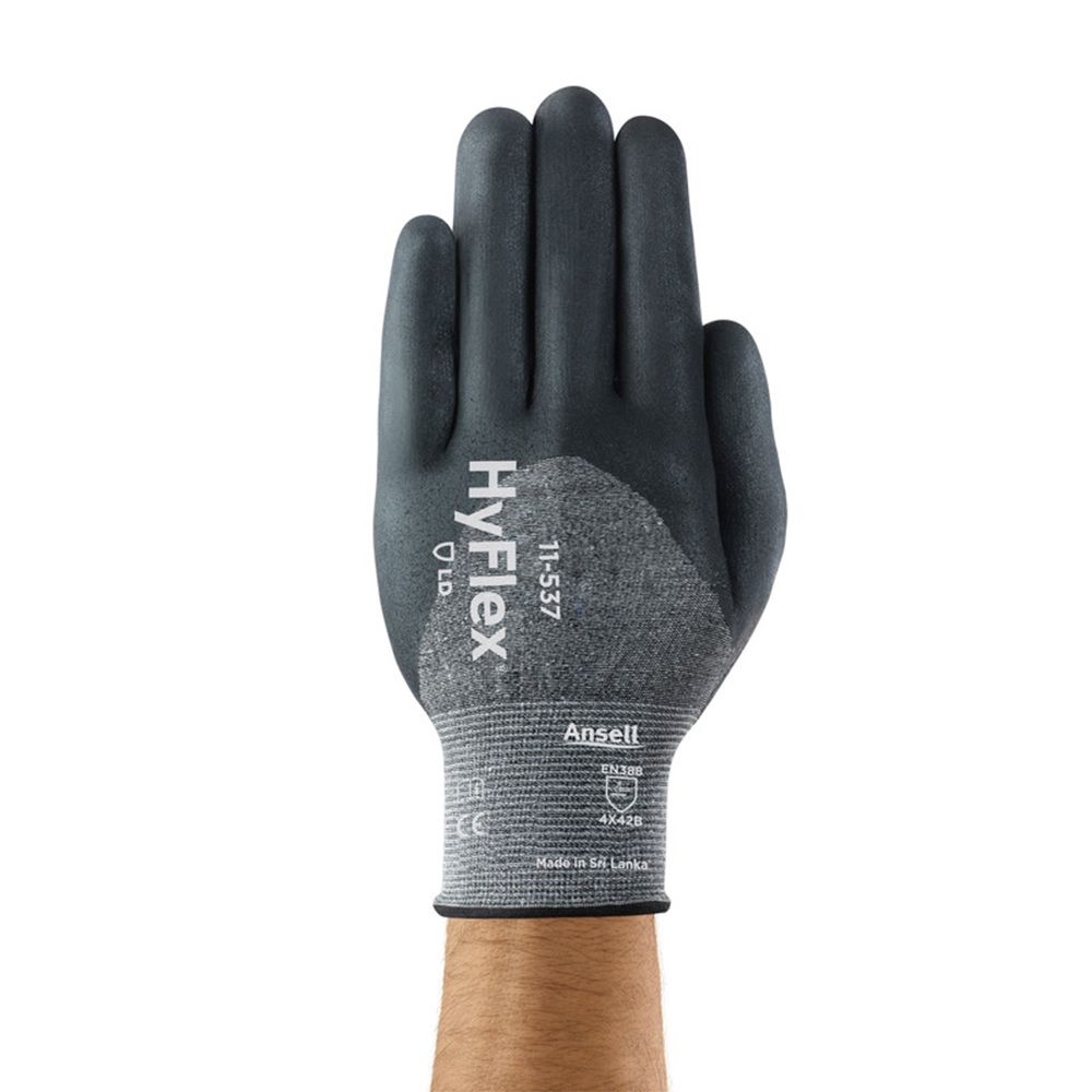 Ansell 11-537 handschoen grijs snijbestendig