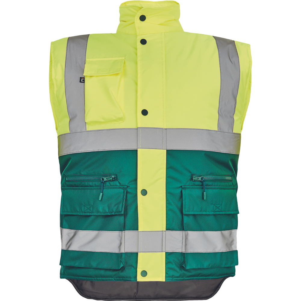 Hellin high-visibility bodywarmer geel/groen 