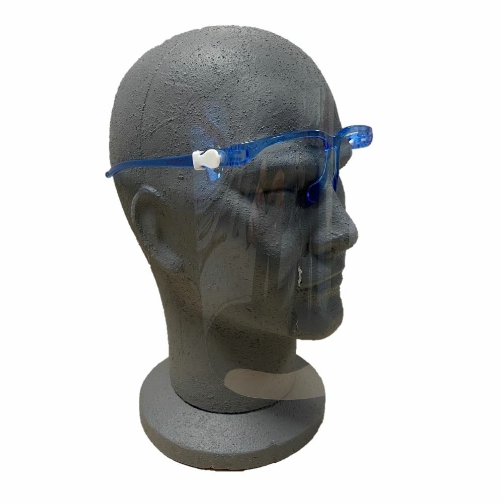 Gelaatsscherm Transparant/Blauw brilmontuur / one size