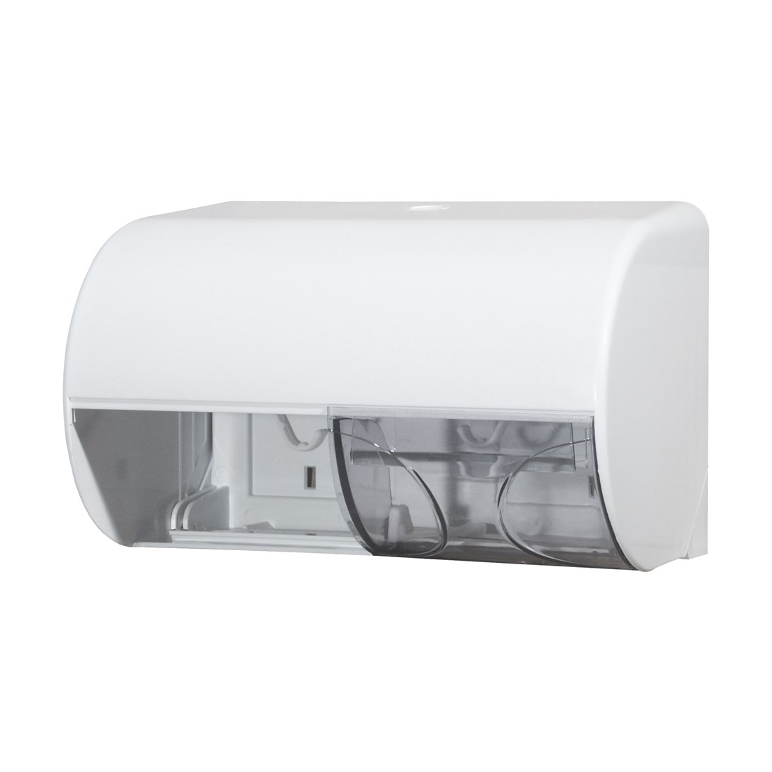 Toiletpapierdispenser horizontaal duo, kleur wit