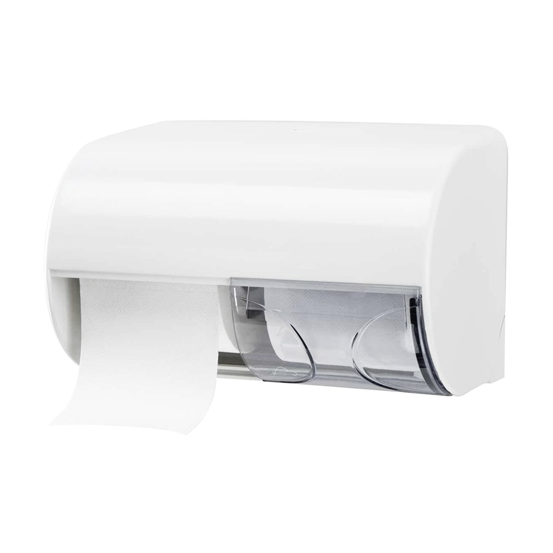 Toiletpapierdispenser Horizontaal Duo kokerloze rollen, Kleur Wit