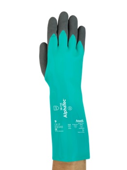 Ansell AlphaTec 58-735 handschoen 35cm nitril handschoen met extra grip