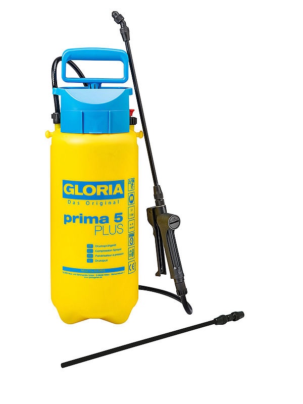 Gloria Prima 5 Plus EPDM Drukspuit 5 liter op basis van zuren en azijnzuur bestendig