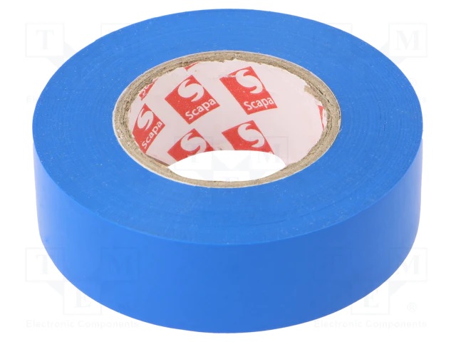 Scapa electro-isolatie tape 0,13/19mm x 20 mtr blauw