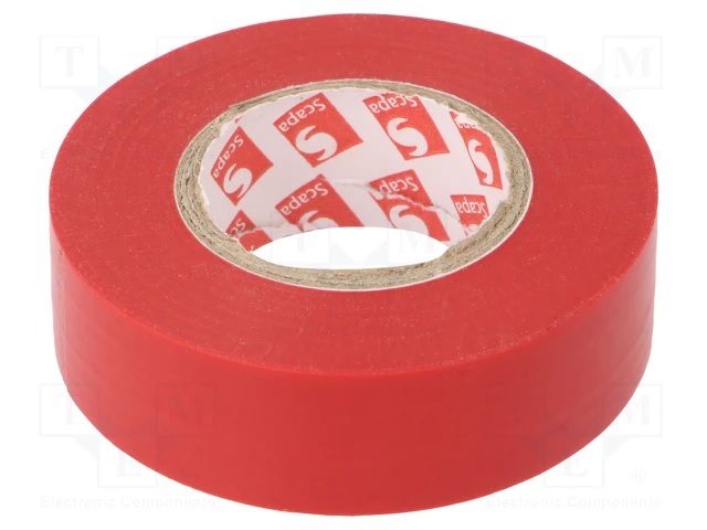 Scapa Electro-Isolatie Tape 0,13/19mm X 20 Mtr Rood