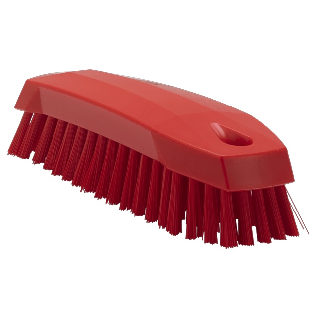 Vikan Hygiene Werkborstel Medium Polyester Vezels, Medium 165x50x45mm Rood