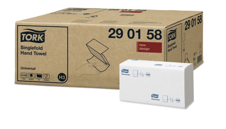 Tork Universal Handdoek Z-vouw 1-laags wit