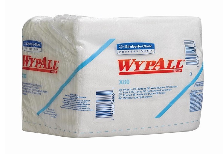 Kimberly Clark WypAll® X60 Poetsdoeken- 1 BRAG* Box x 200 witte doeken