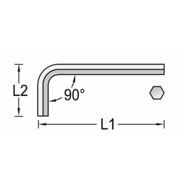 GEDORE stiftsleutel - 2mm (5/64