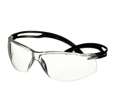 3M™ SecureFit™ 501 Veiligheidsbril, zwart montuur, antikras/anticondens, heldere lenzen