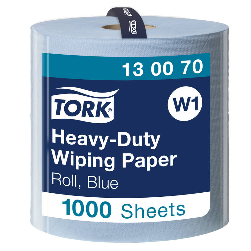 Tork Heavy-Duty poetspapier 2-laags blauw, 1000 vel en 340 meter