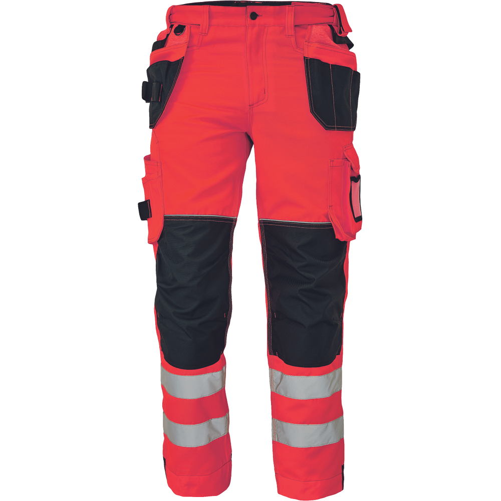 Cerva Knoxfield L310 Hi-vis werkbroek rood/antraciet