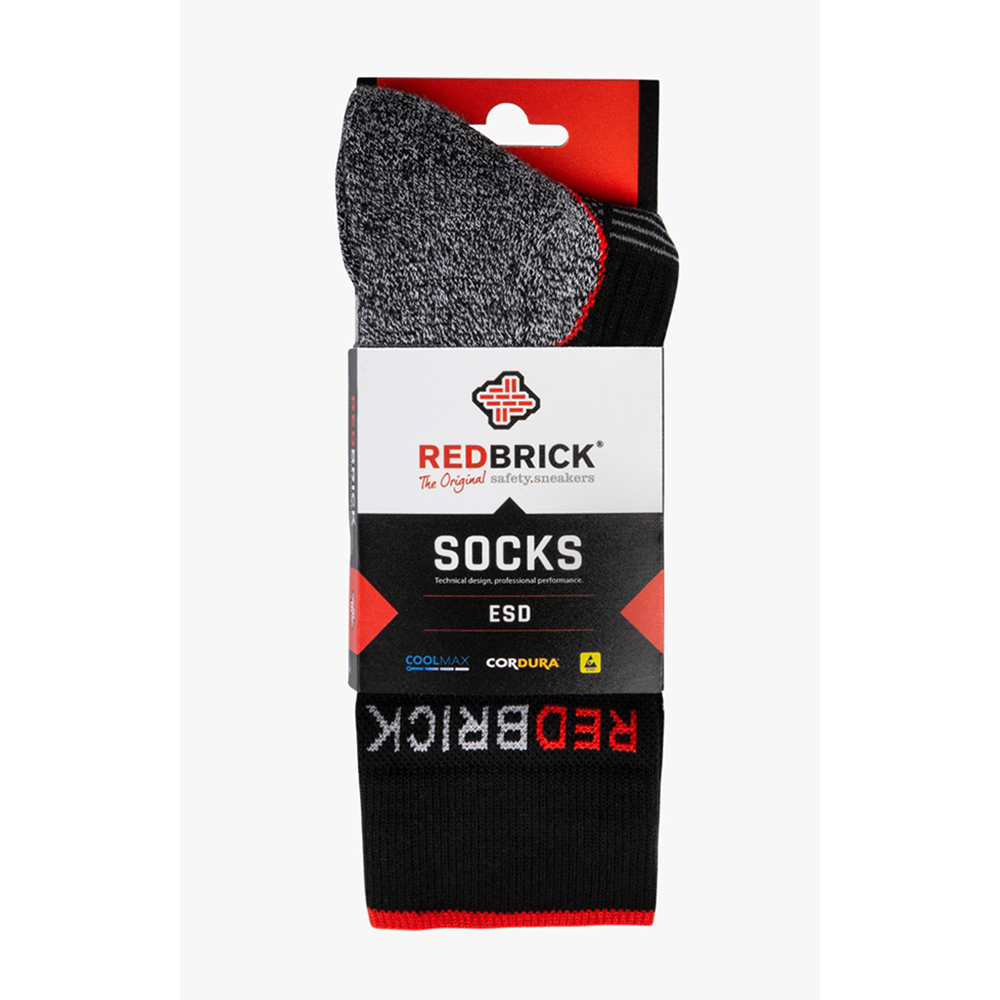 Redbrick ESD sokken grijs-zwart 3-pack
