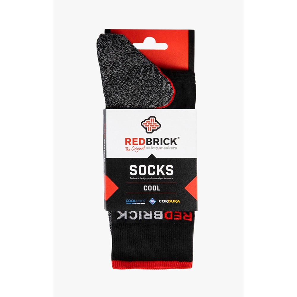 Redbrick Cool Sokken grijs/zwart 3-pack