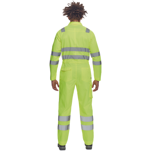 Paterna HI-VIS lichtgewicht overall geel met reflectie strepen