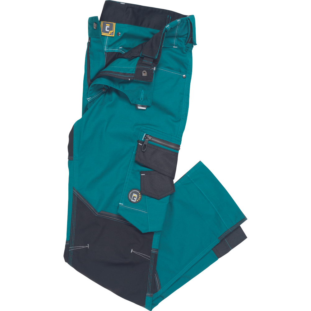 CERVA Neurum performance slim-fit werkbroek 4-way stretch petrol blauw