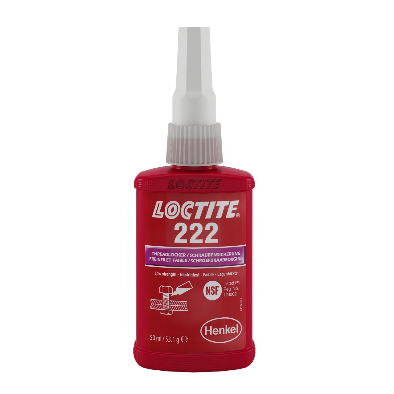 Loctite 222 schroefdraadborgmiddel 50ml