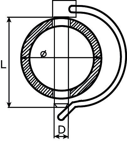 Buisborgpen verzinkt 8x50mm