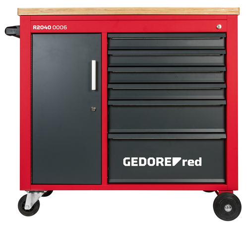 Gedore RED verrijdbare werkbank MECHANIC, 6 laden, 988x431x935 