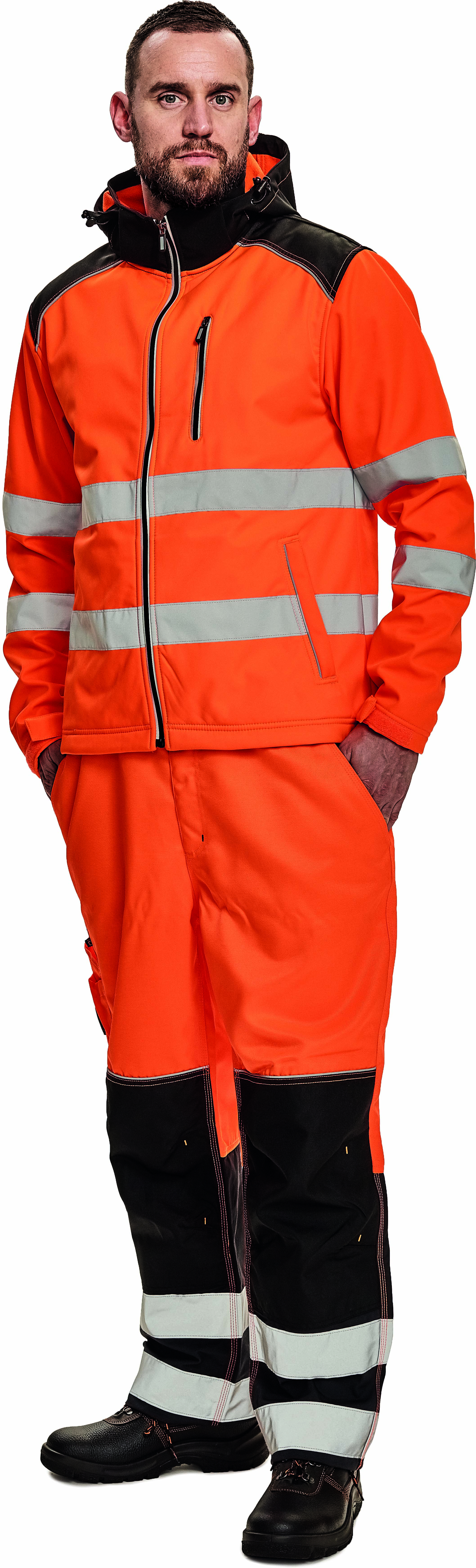 CERVA Knoxfield softshell jas oranje reflectie elementen