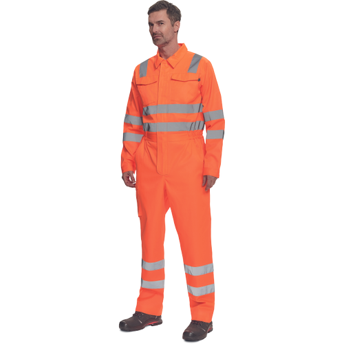 Paterna HI-VIS lichtgewicht overall oranje met reflectie strepen