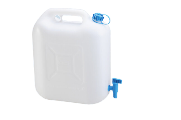 Hunersdorff waterjerrycan HDPE 22 liter naturel met vaste kraan