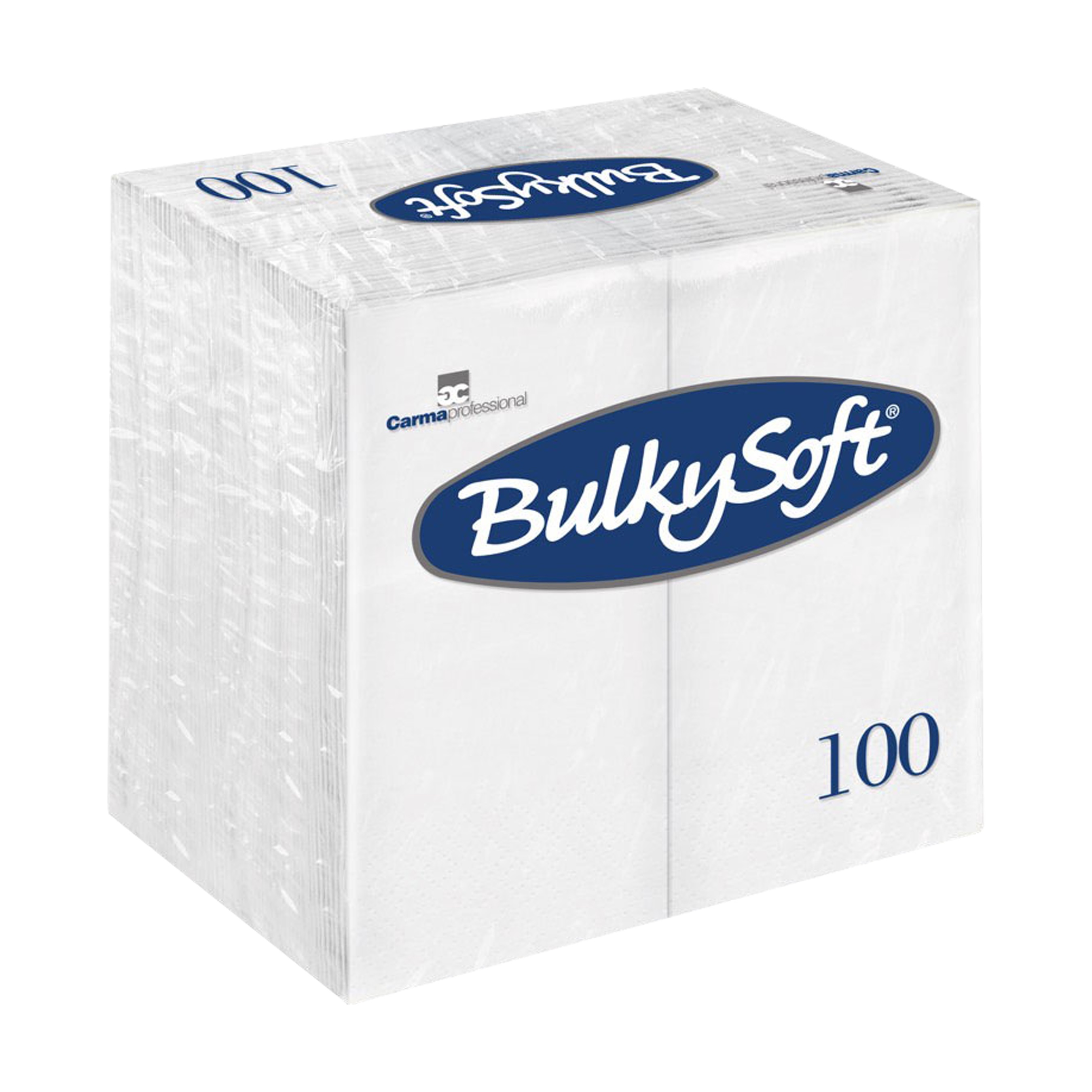 Bulkysoft servet 2-lgs wit 40 x 40cm 1/8 ECOLABEL 20x100st